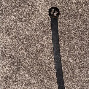 Gucci Black Monogram Belt